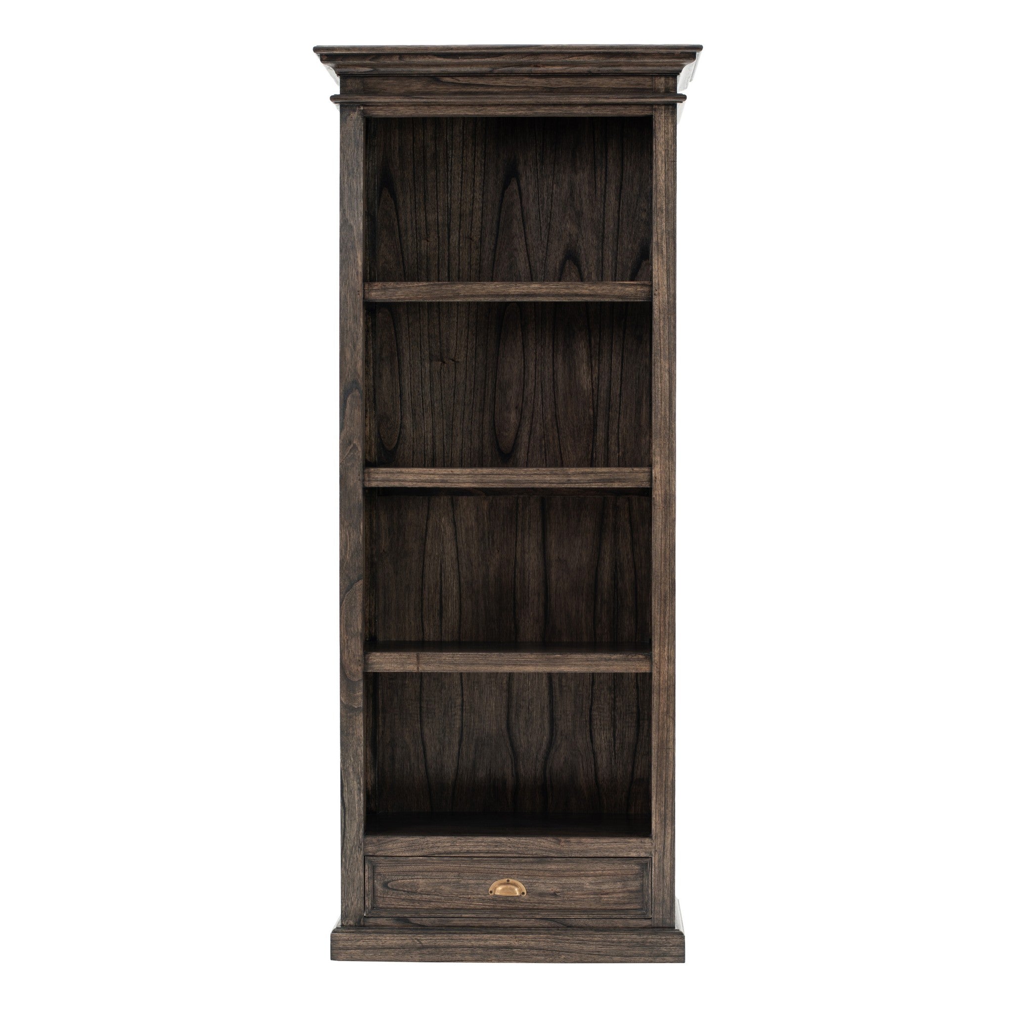  Black Wash Bookcase With One Drawer By Homeroots 