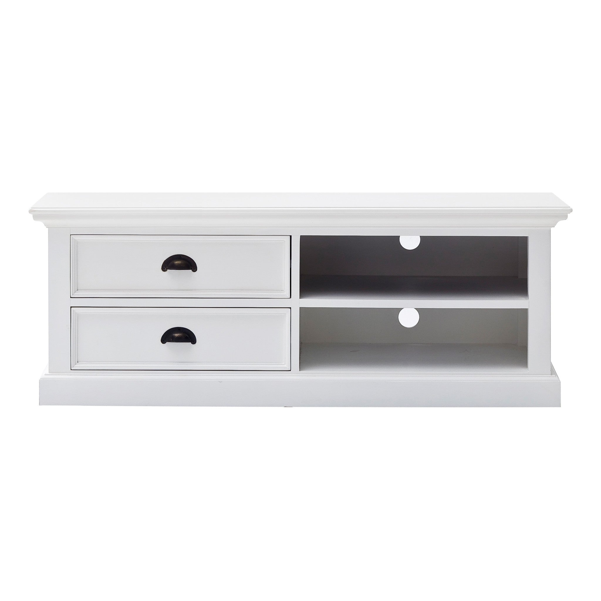  47" Classic White Entertainment Unit with Two Drawers By Homeroots 