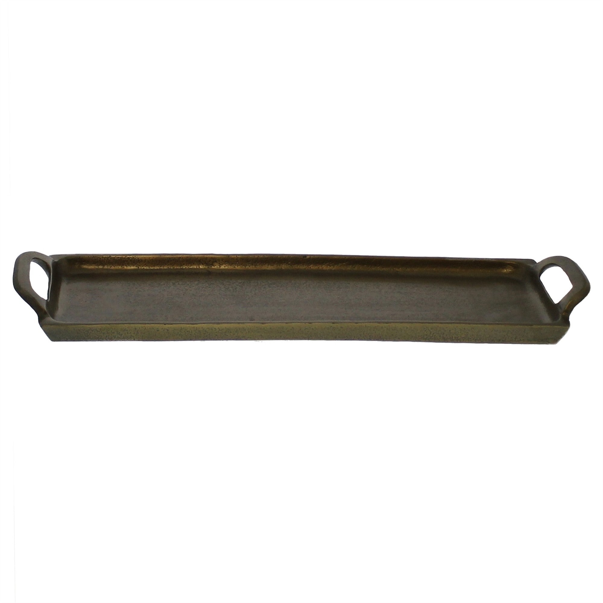  Jumbo Bronze Narrow Rectangular Tray By Homeroots 