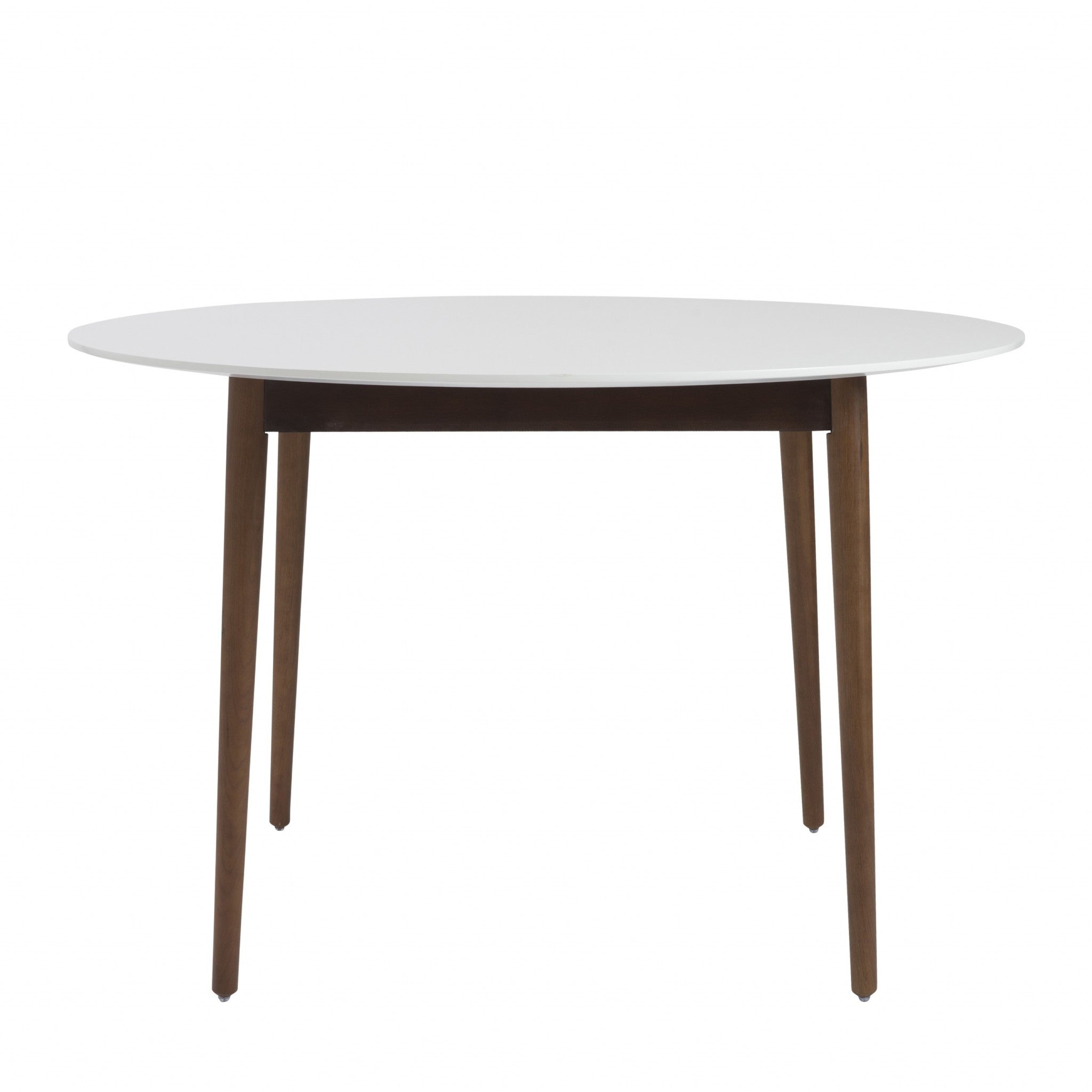  Round White And Brown Wooden Table By Homeroots 