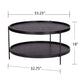 33" Black Manufactured Wood And Metal Round Coffee Table By Homeroots | Coffee Tables | Modishstore - 6