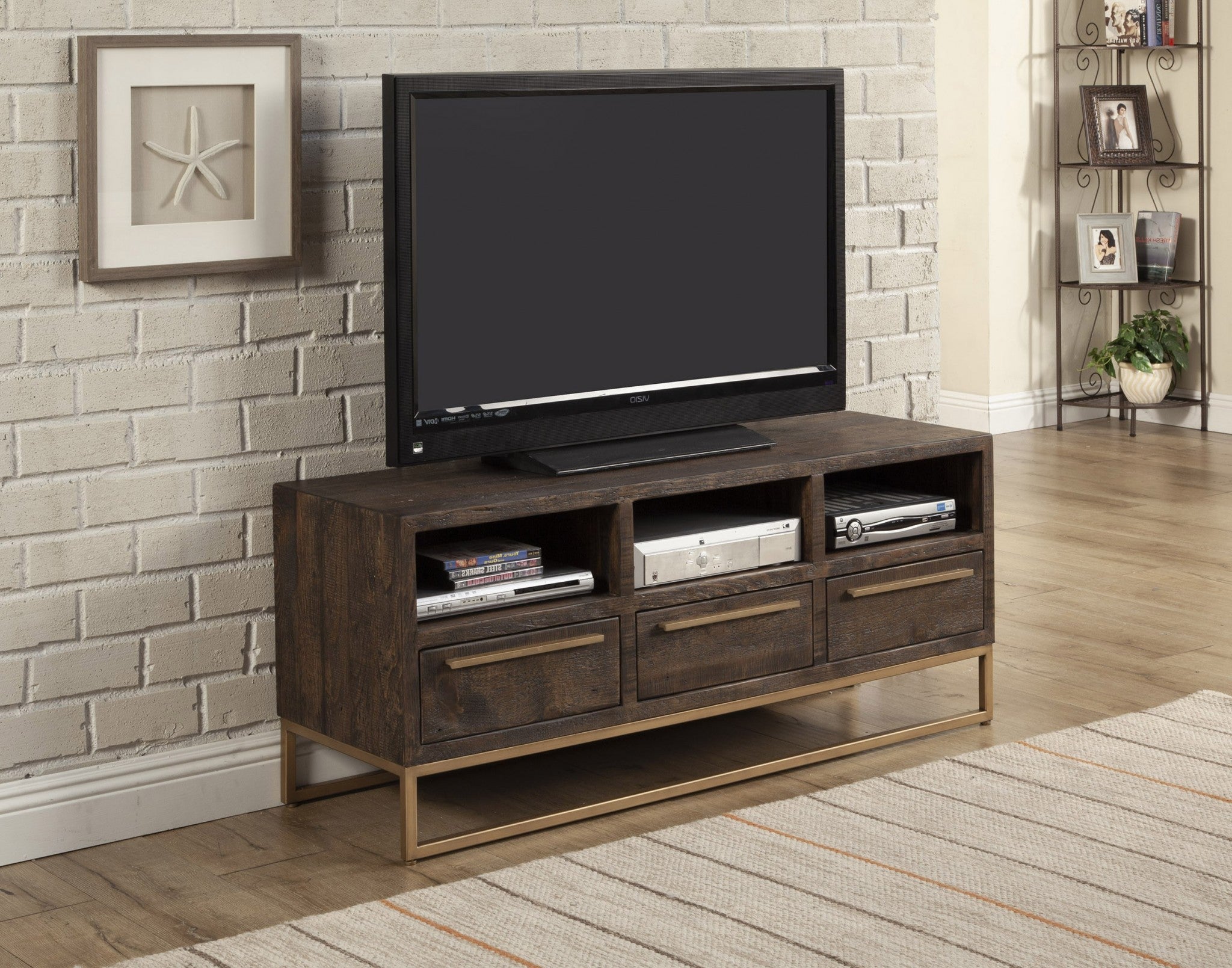  Contemporary Industrial Style TV Console By Homeroots 