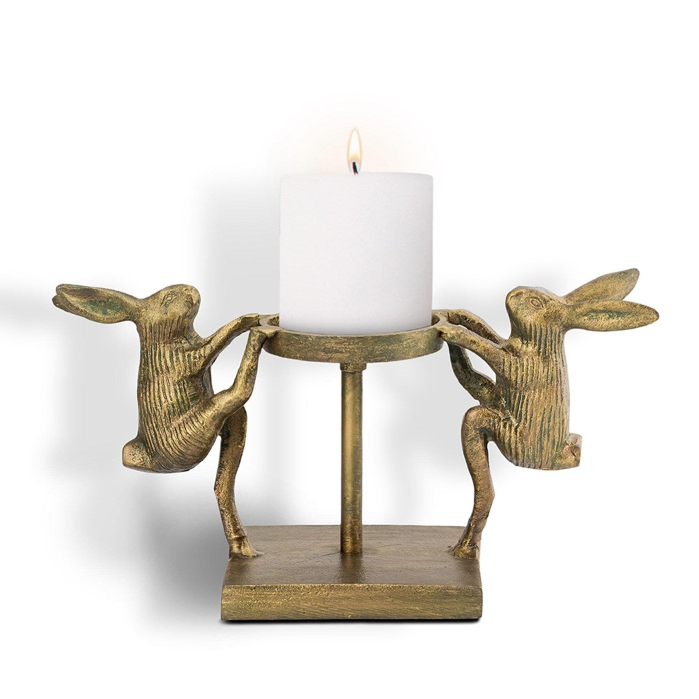 Dancing Rabbits Pillar Candleh By SPI Home