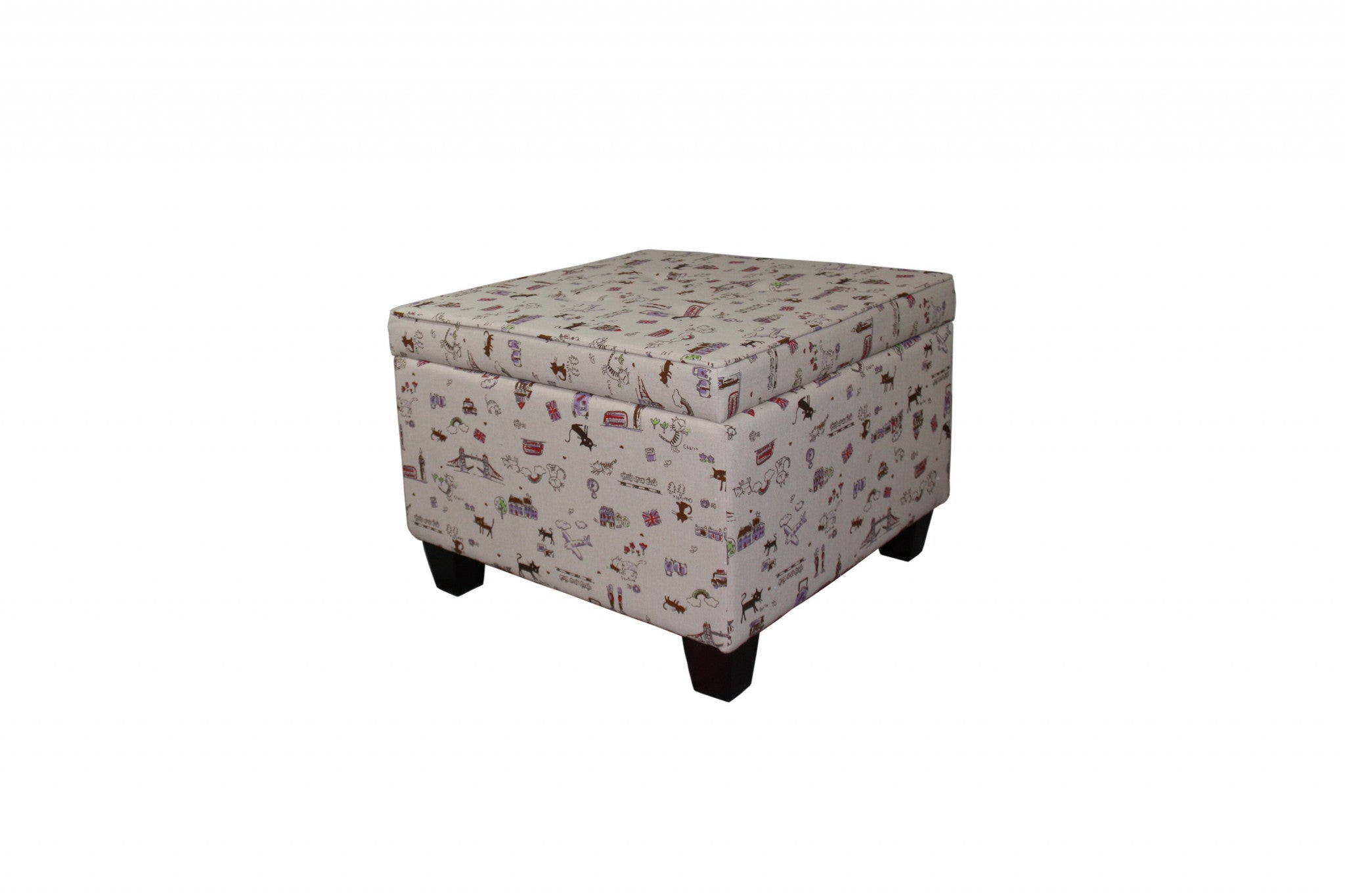  Traveling Cats Storage Ottoman By Homeroots 