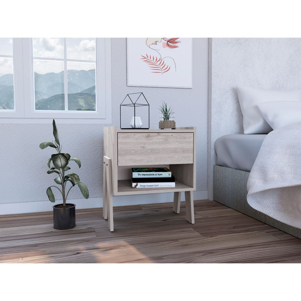  Sleek and Trendy Light Grey Bedroom Nightstand By Homeroots 