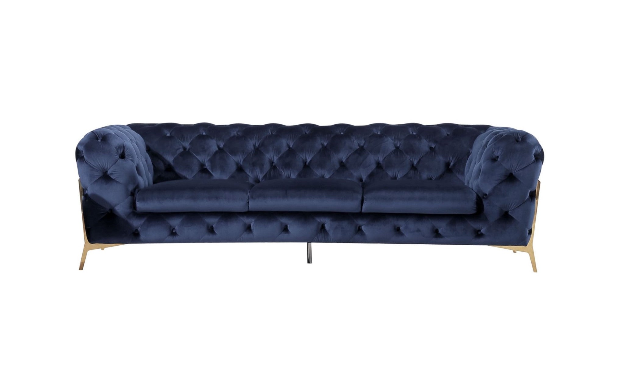  Three Piece Blue Velvet Six Person Seating Set By Homeroots 