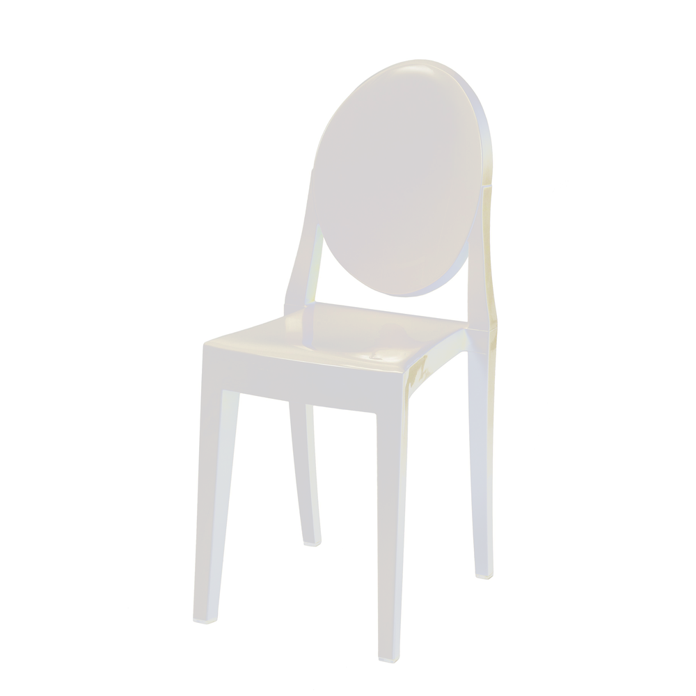  Set Of 4 Commerical Seating Products Rpc White Kage Side Chair By CSP 