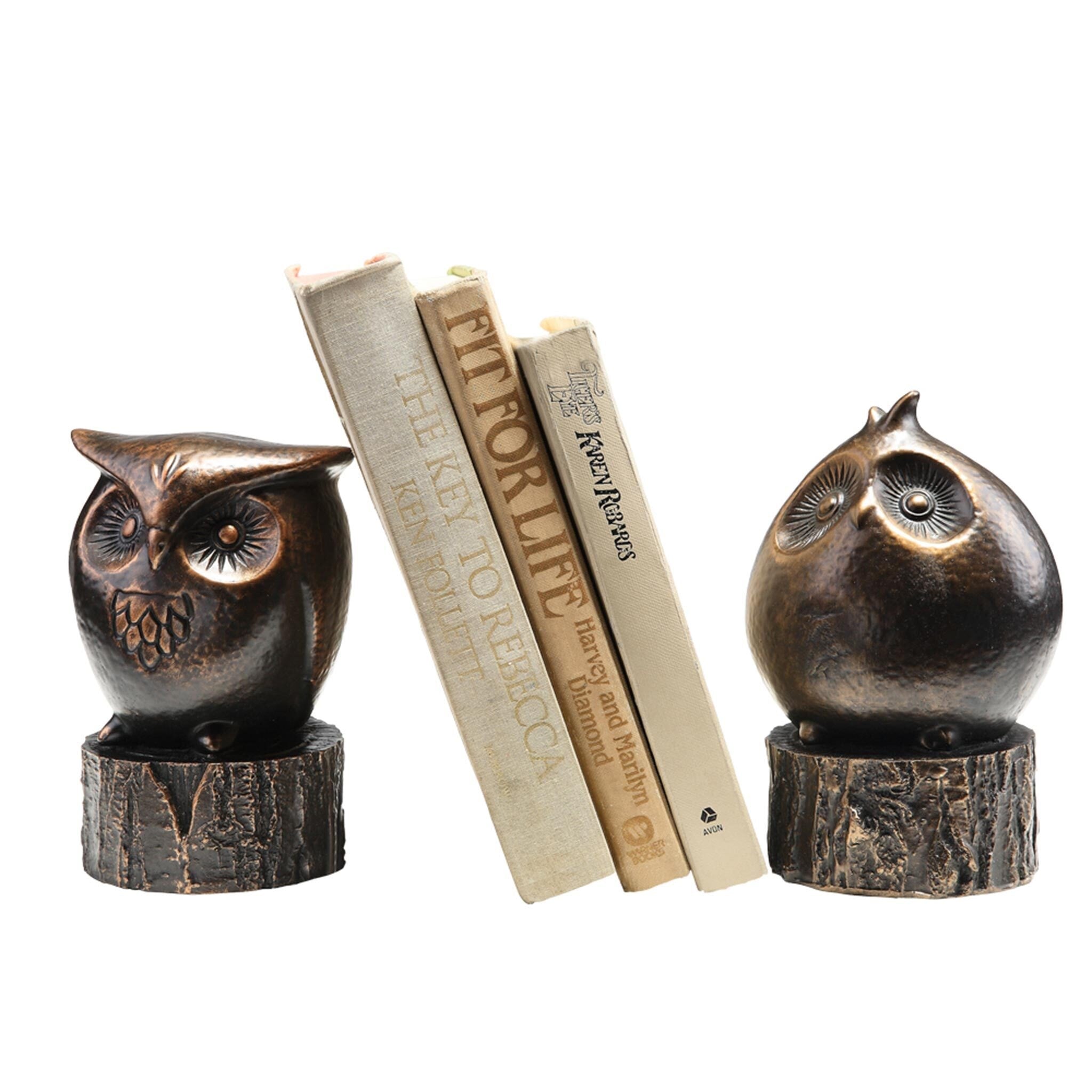 Wide-Eyed Owl Bookends By SPI Home