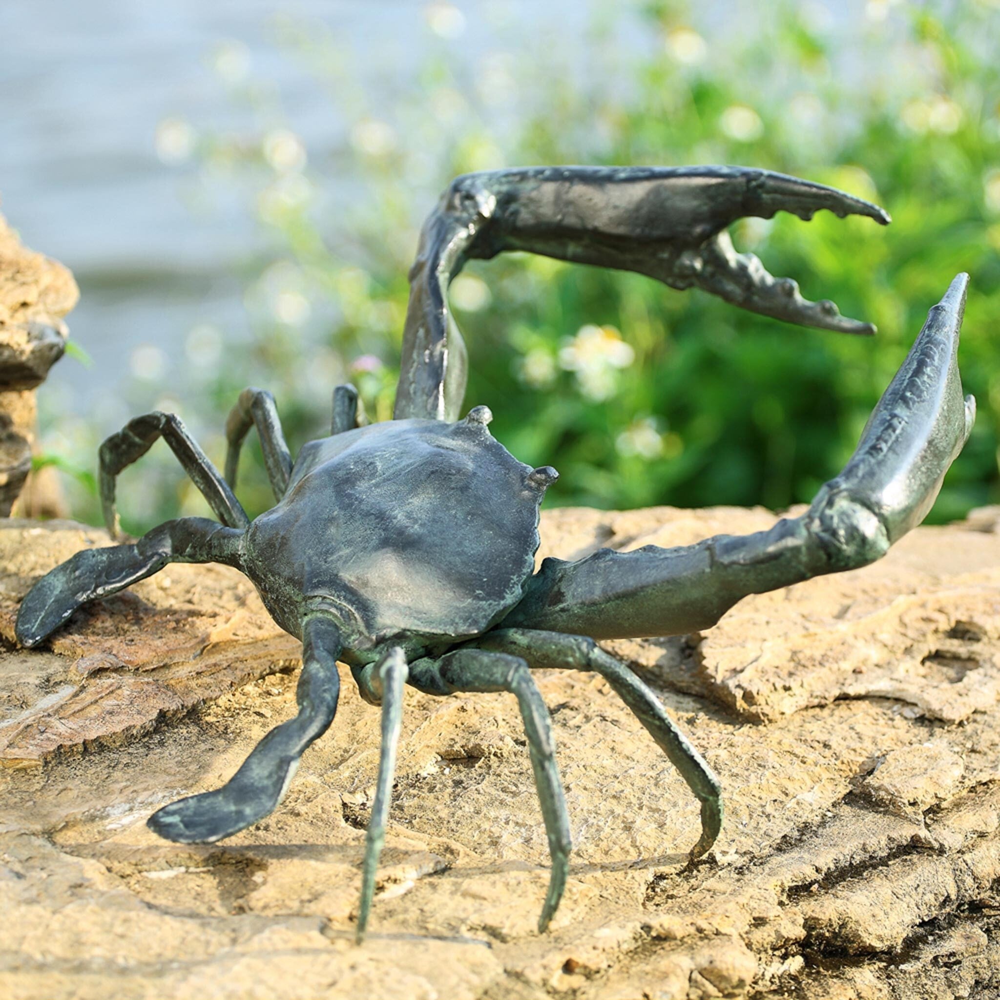 Garden Crab Sculpture By SPI Home