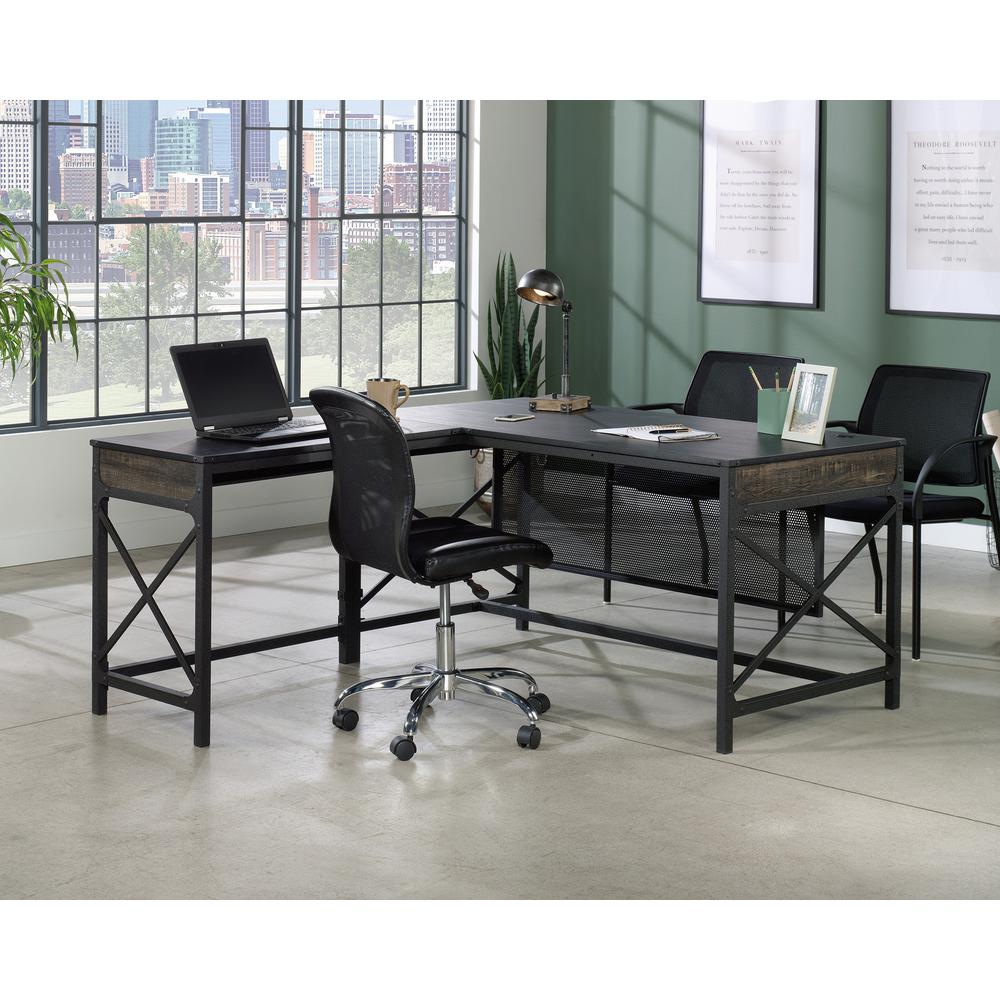  36" Commercial Desk Return In Carbon Oak By Sauder 