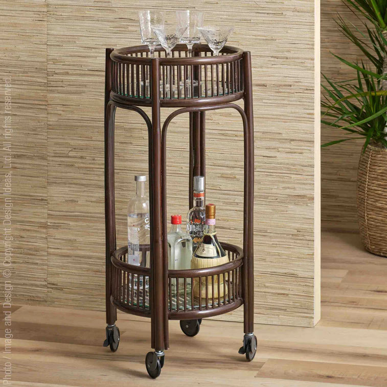  Kapora Bar Cart-Round By Texture Designideas 