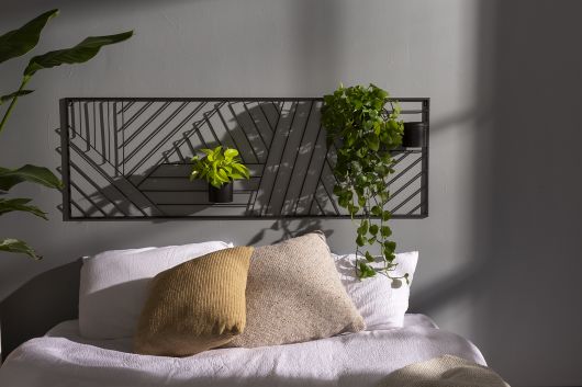  Sprawling Geometric Wall Trellis with 3 Pots By Accent Decor 