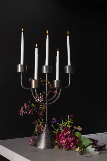  Talliston 5 Candle Pewter Finish Candelabra By Accent Decor 