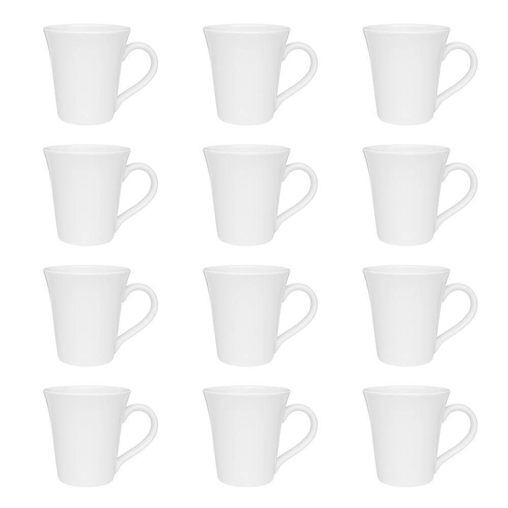  Oxford Coup 12 Mugs (11.16 oz.) in White By Manhattan Comfort 