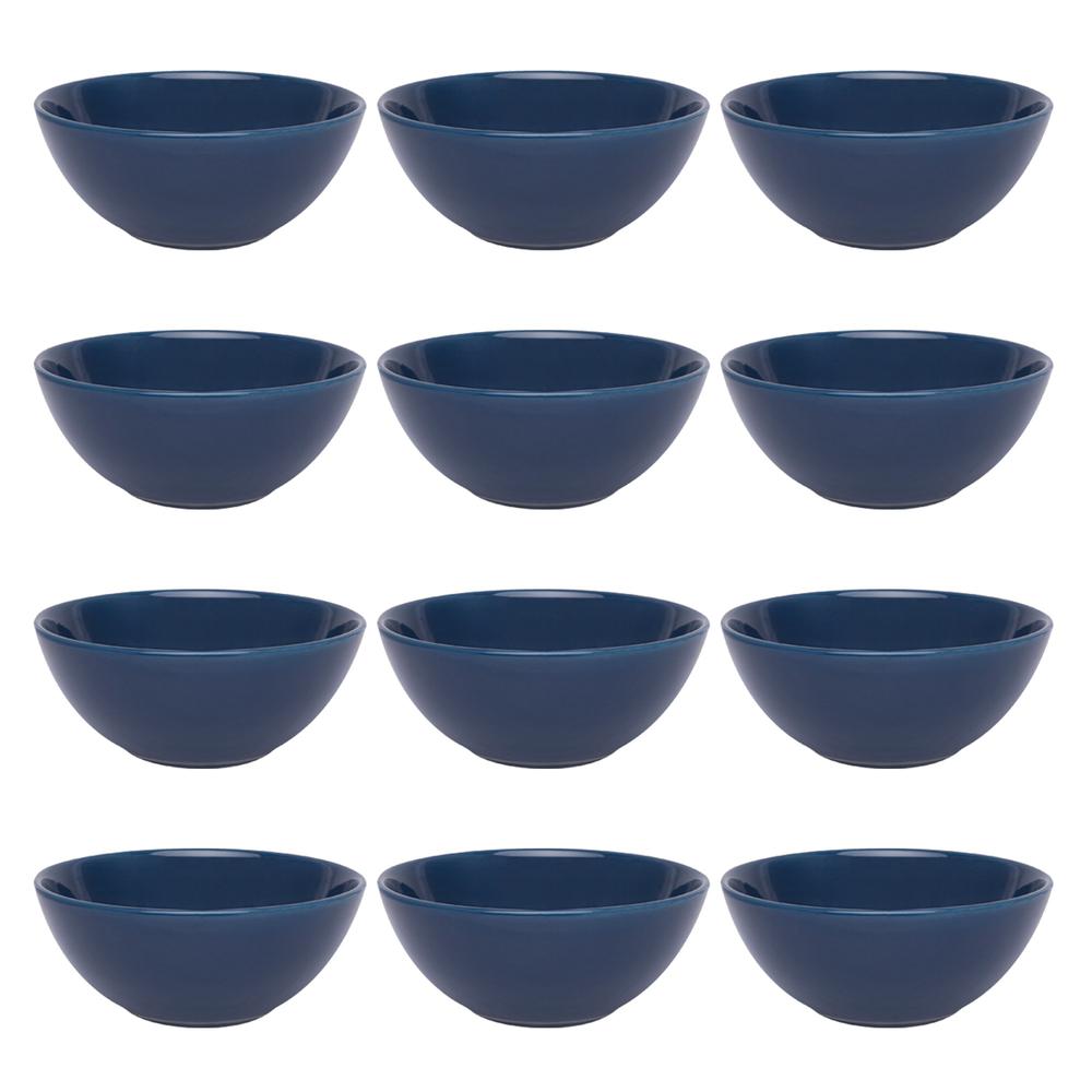  Daily Floreal 12 Large Dinner 29.29 oz. Soup Bowls in Blue By Manhattan Comfort 