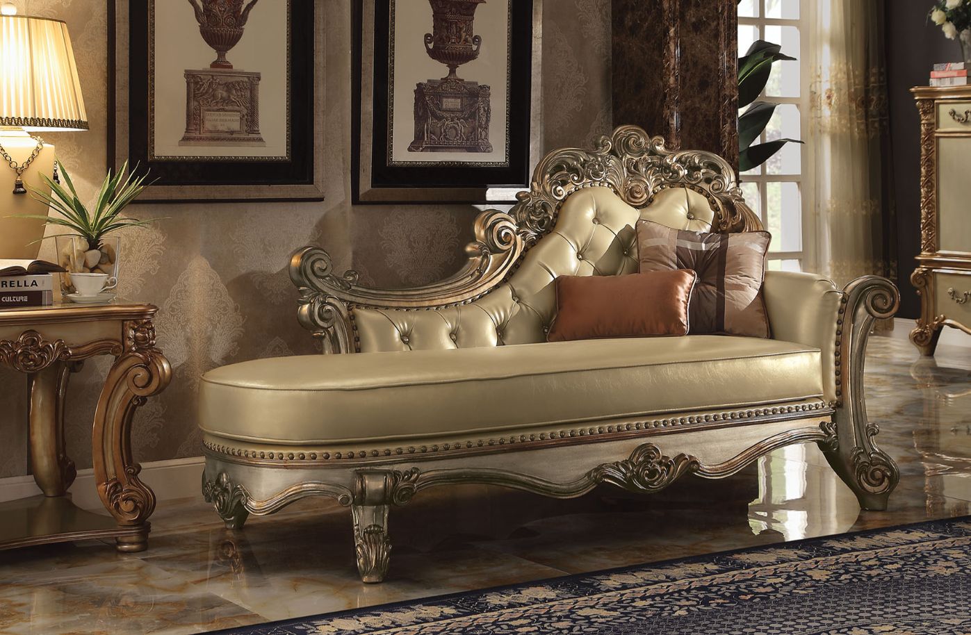  Vendome Chaise By Acme Furniture 