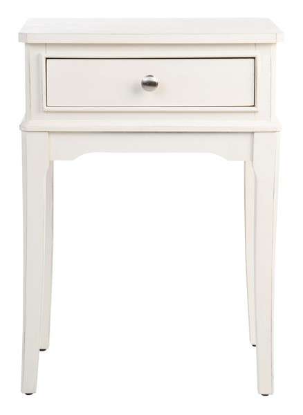  Safavieh Opal 1Drw Accent Table - Distressed White 