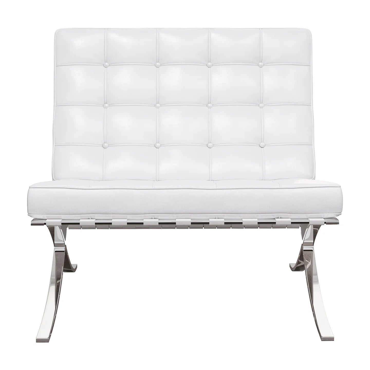  Pavilion Lounge Chair, White Leather By World Modern Design 