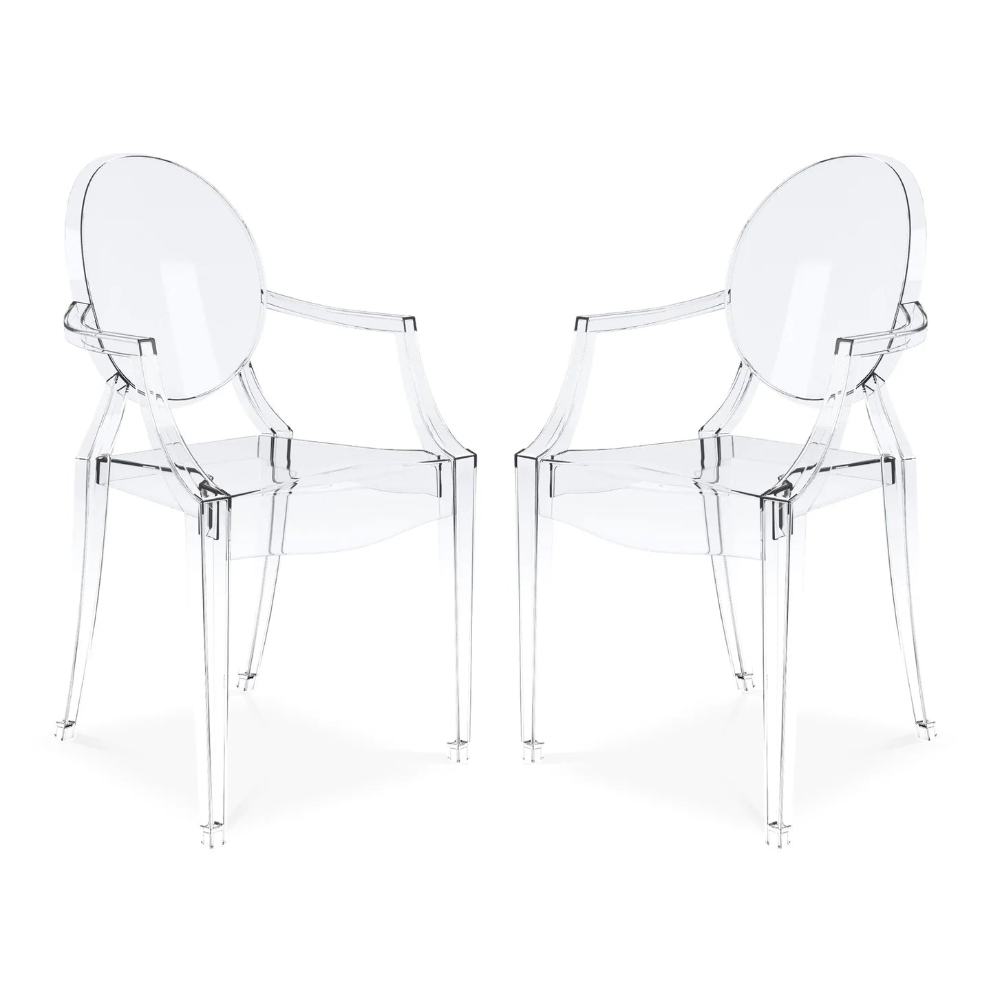  Crystal Armchair, Clear By World Modern Design 