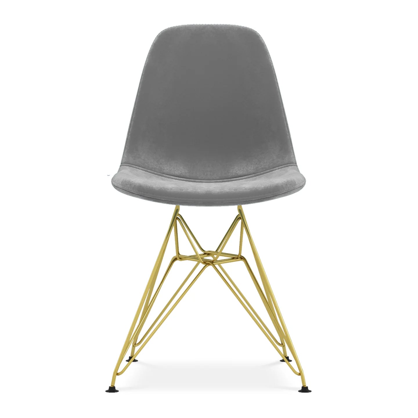  Tower Dining Chair, Gray Velvet By World Modern Design 