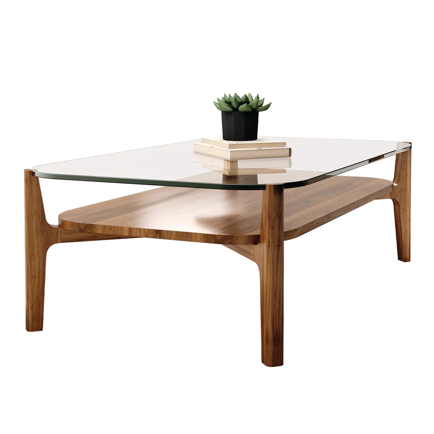  Soho Coffee Table, Walnut, Rectangle By World Modern Design 