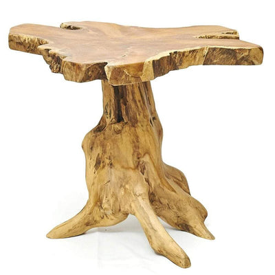 Artisan Living Teak Wood Slice Live Edge Accent Tables