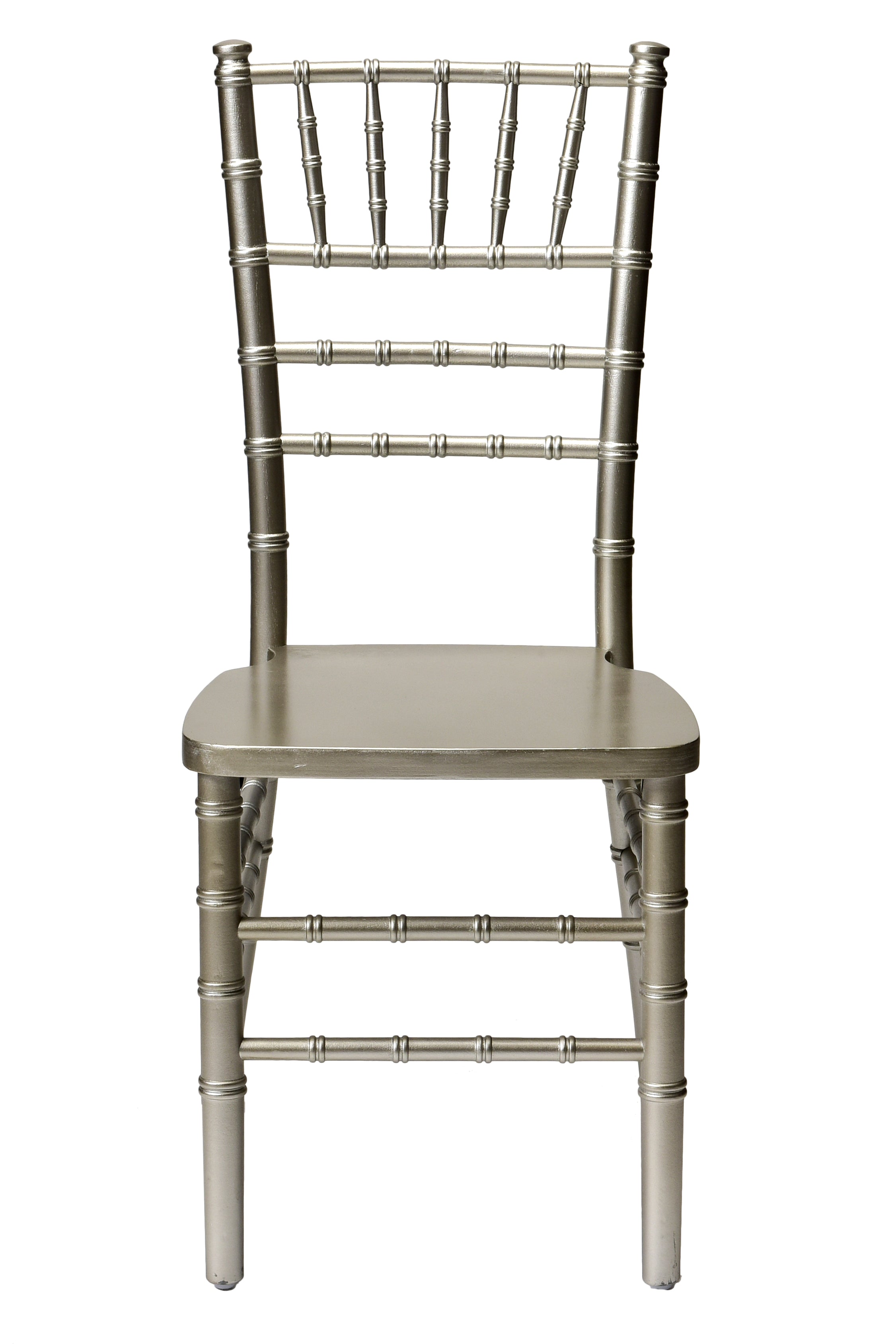  Set Of 2 Commerical Seating Products European Silver Wood Dining Chairs By CSP 
