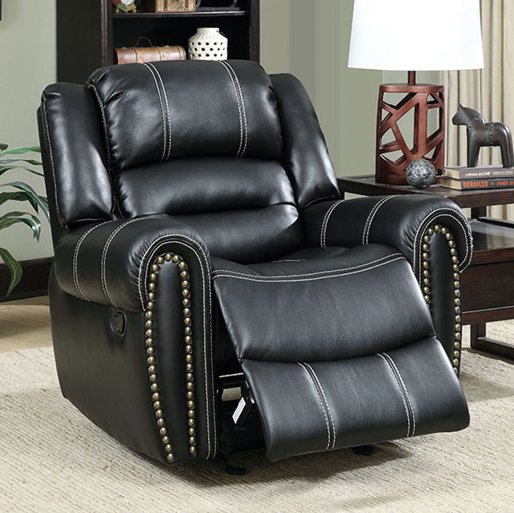 black glider recliner chair