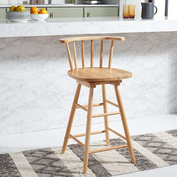  Safavieh Ray Swivel Counter Stool - Natural 