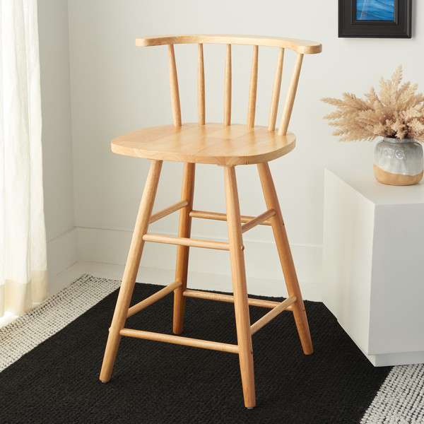  Safavieh Jay Wood Counter Stool - Natural 