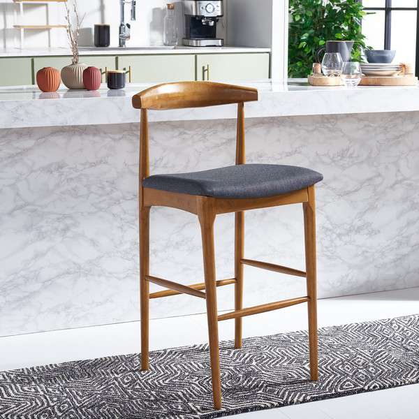  Safavieh Lionel Retro Bar Stool - Walnut 