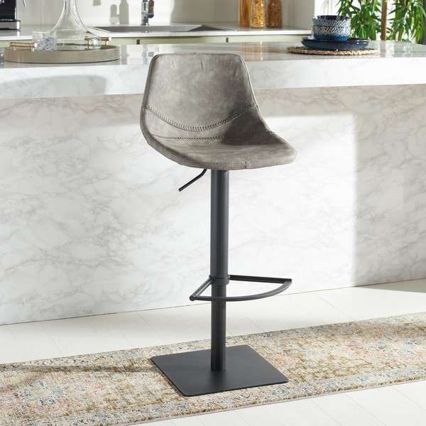  Safavieh Kynlee Gas Lift Barstool - Gray 