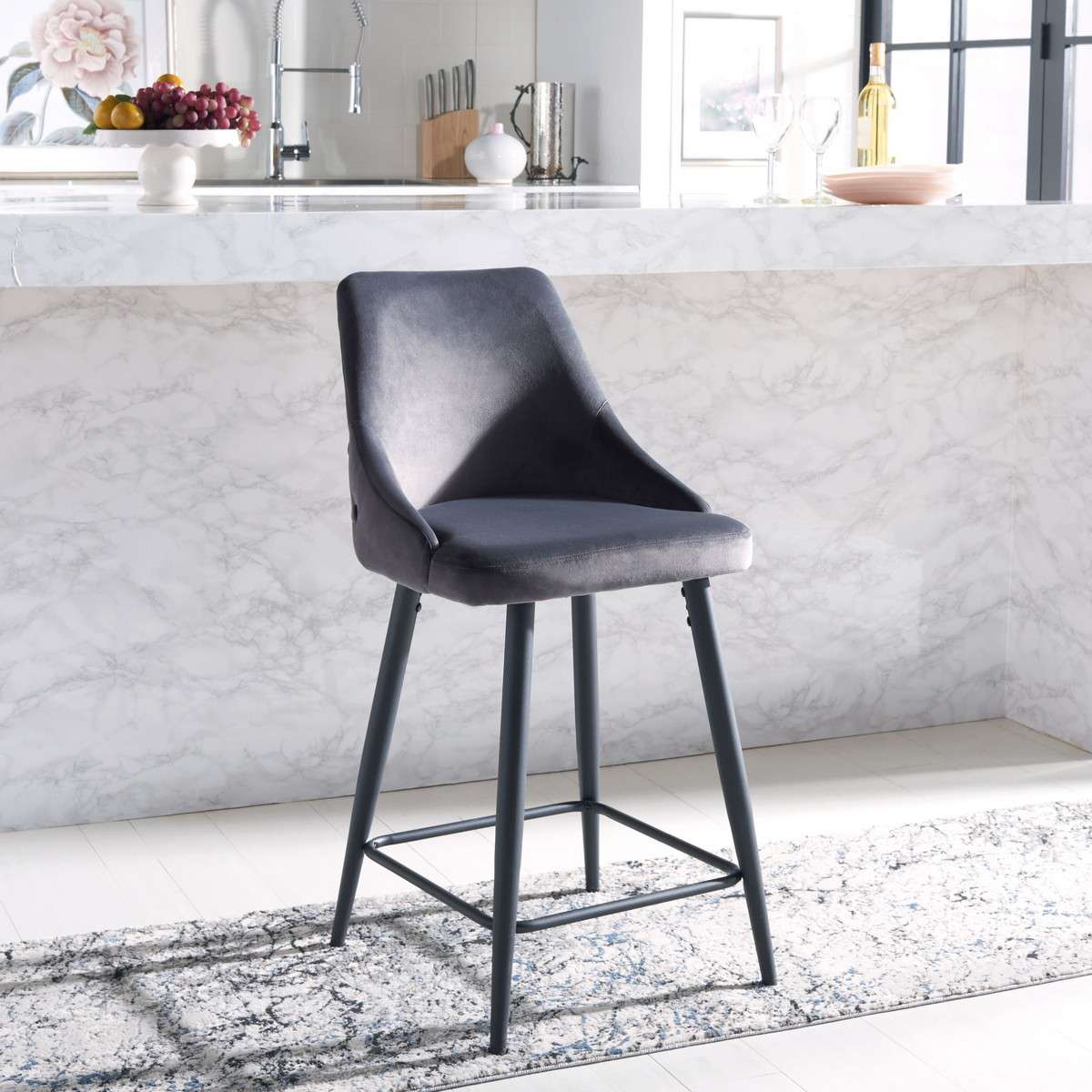  Safavieh Kelsey Counter Stool - Shale 