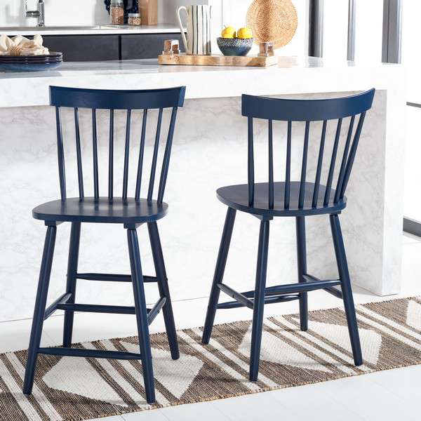  Safavieh Providence Counter Stool Set Of 2 - Navy 