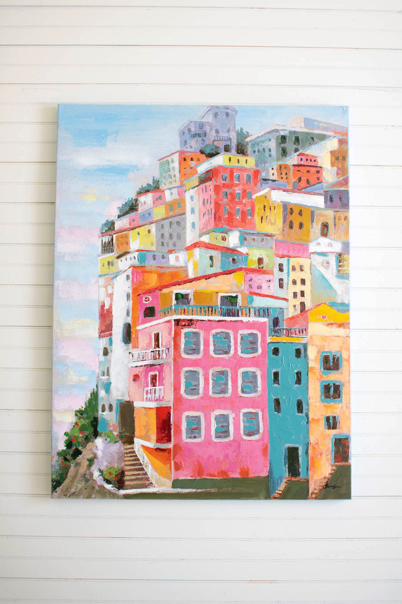  Colorful Houses Oil Painting By Kalalou 