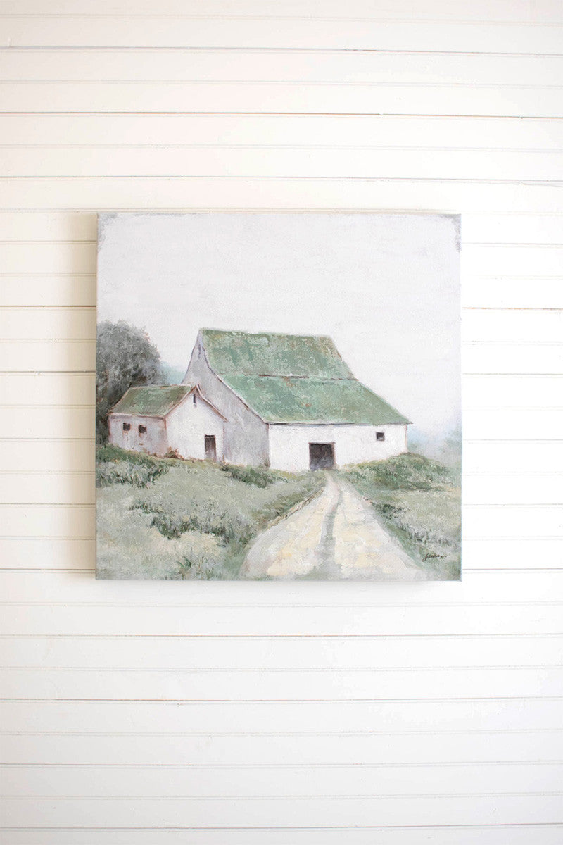  Barn Oil Painting By Kalalou 