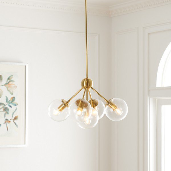  Safavieh Aderynn Chandelier - Antique Brass 