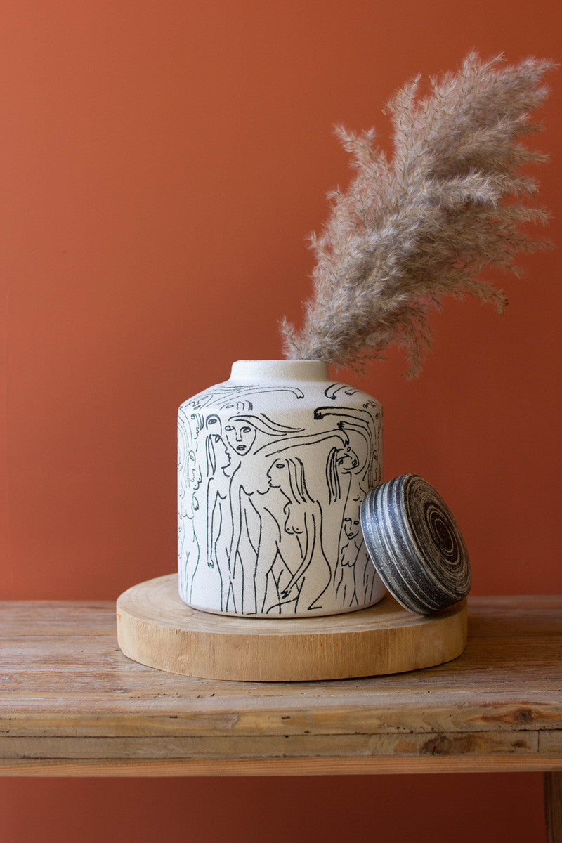  Abstract Figure Canister By Kalalou 