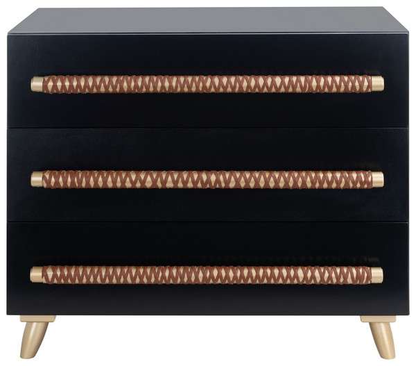  Safavieh Raquel 3 Drawer Chest - Black 