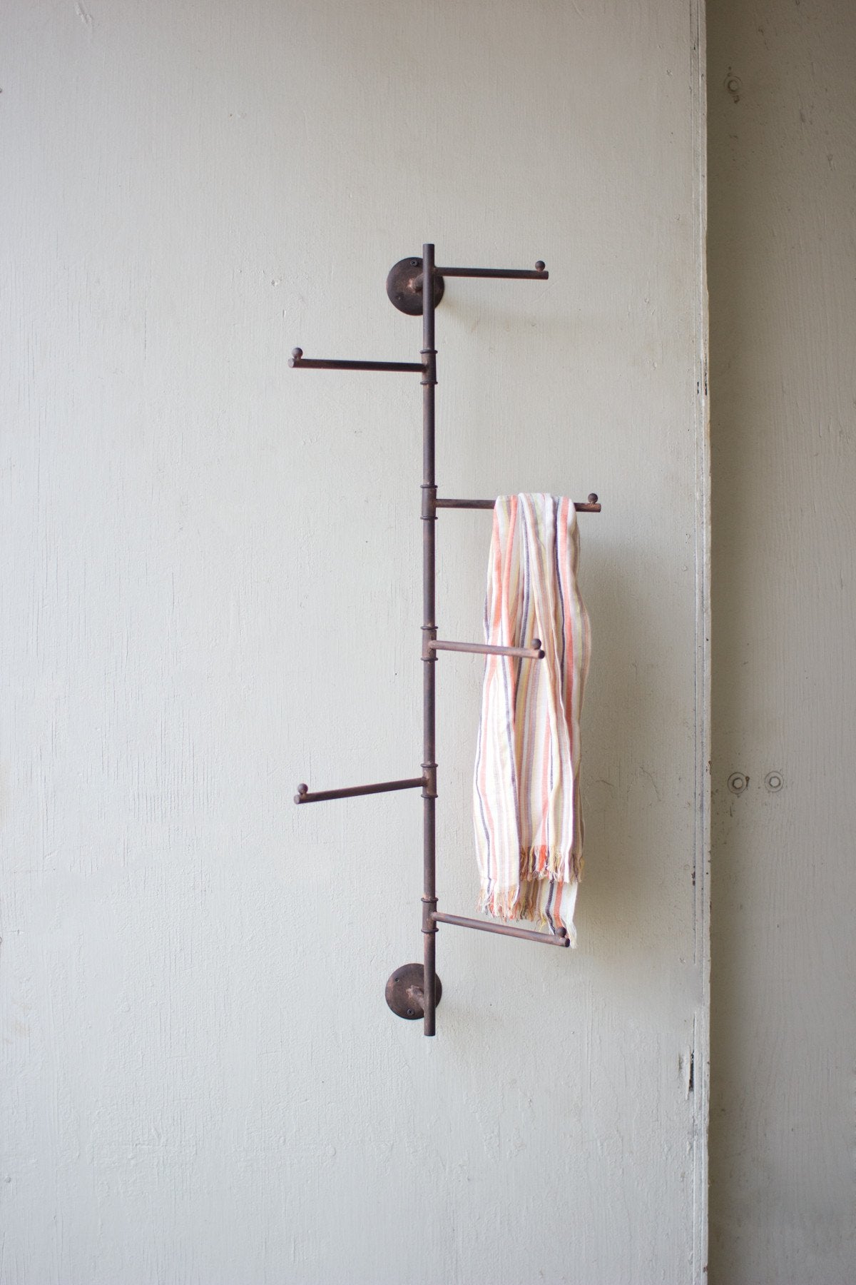 Kalalou Rustic Towel Rack With Bracket - Brown – Modish Store