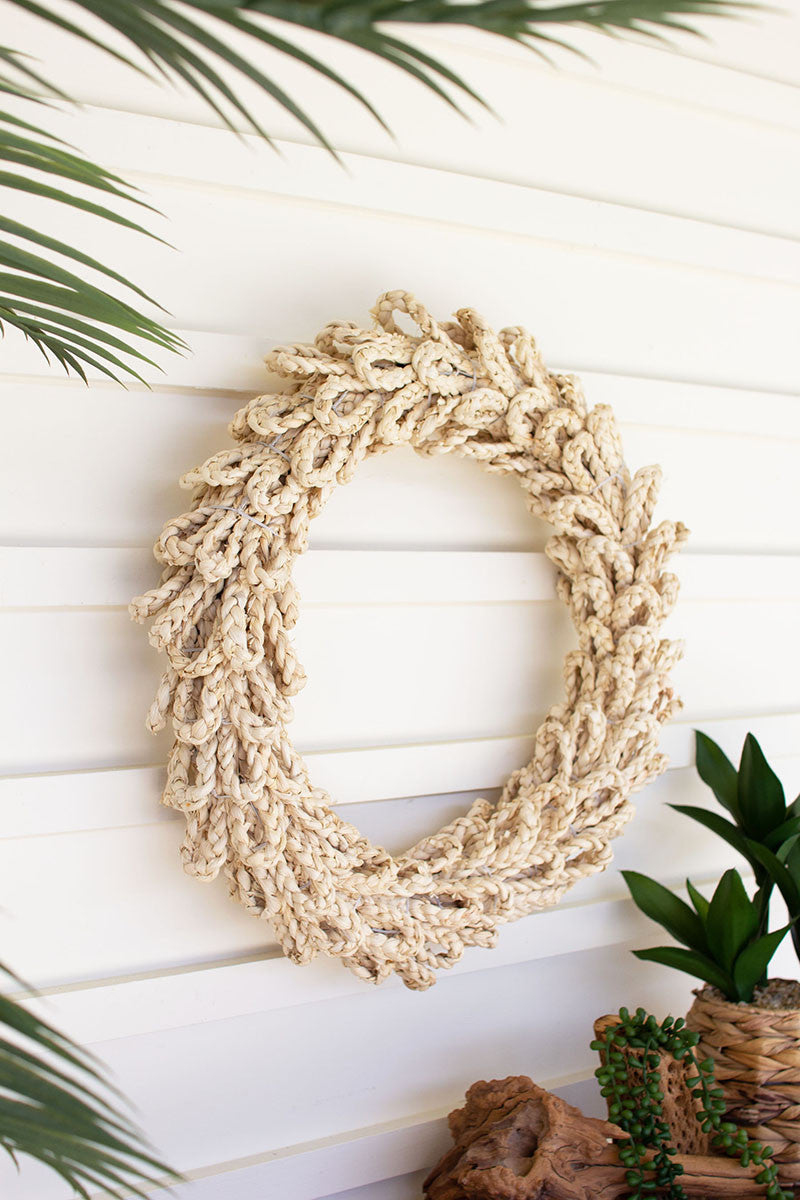  Woven Seagrass Rope Wreath By Kalalou 