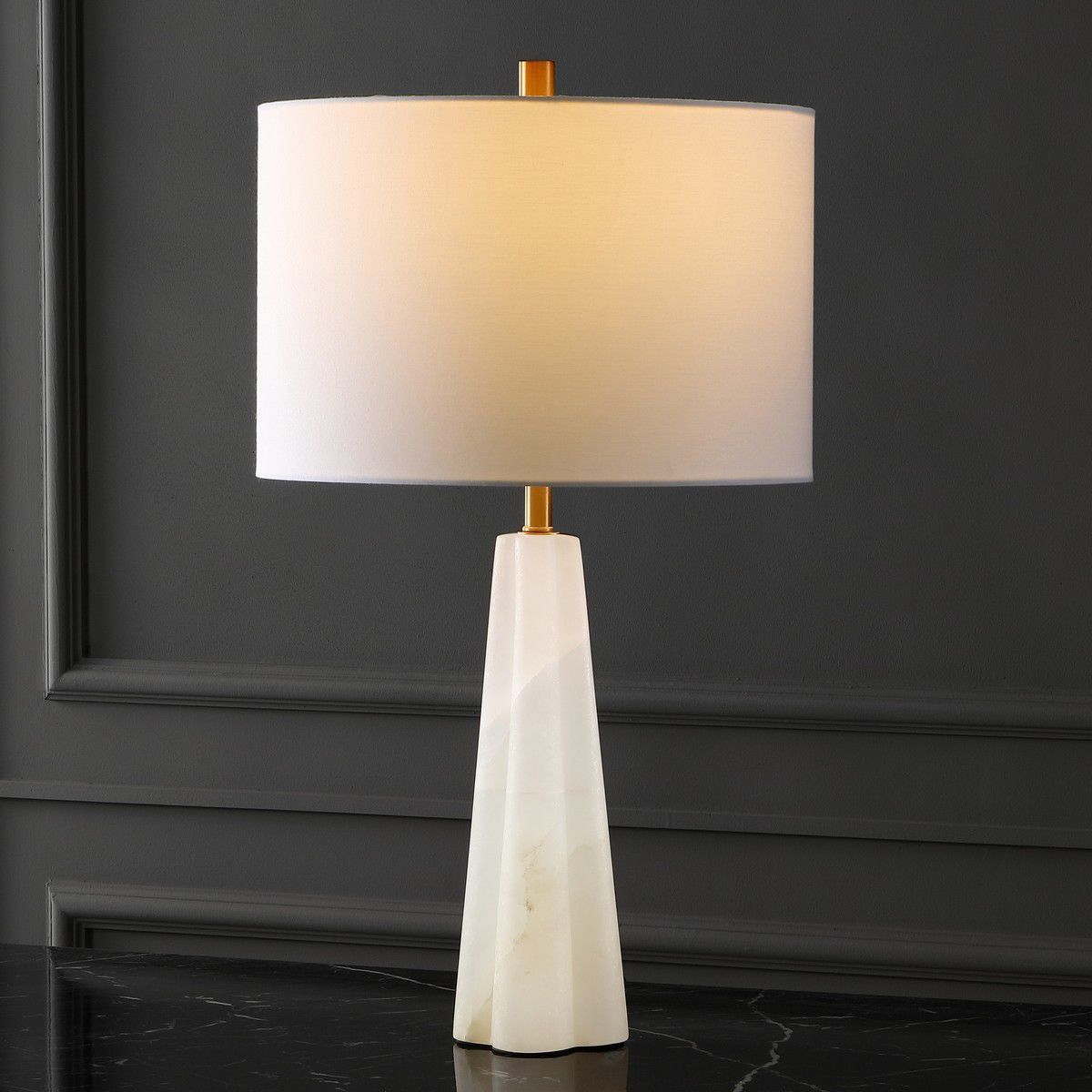  Safavieh Aaron Alabaster Table Lamp - White 