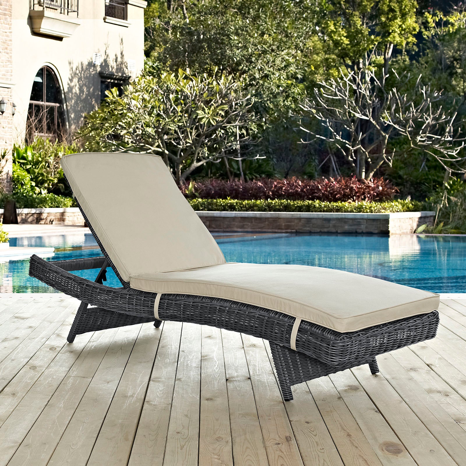  Summon Outdoor Patio Sunbrella® Chaise By Modway - EEI-1996 