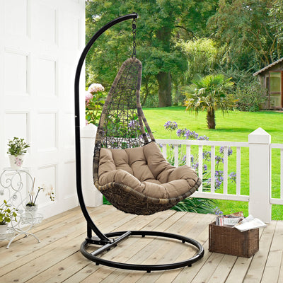 abate outdoor patio swing chair with stand modway