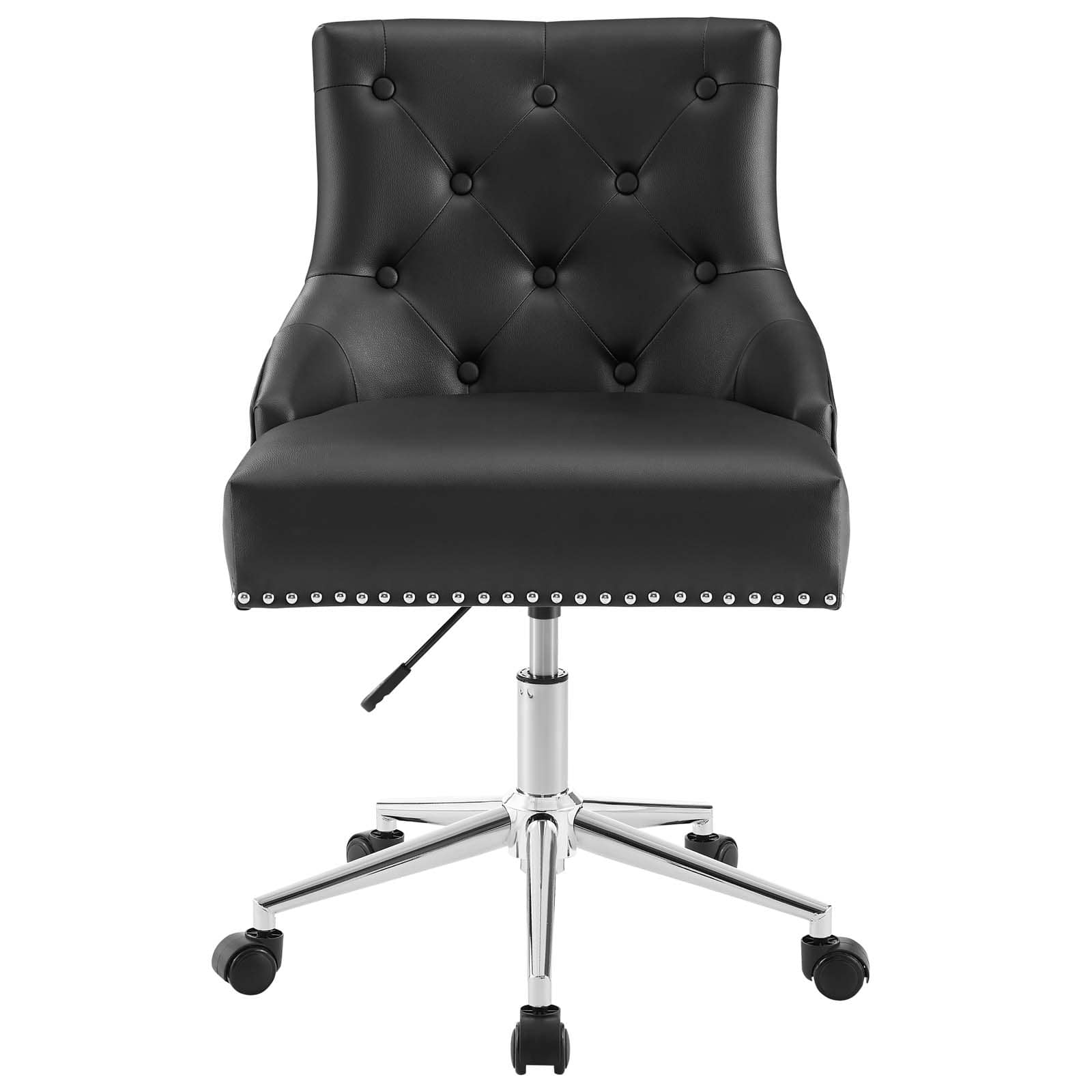 modway regent tufted button swivel faux leather office chair