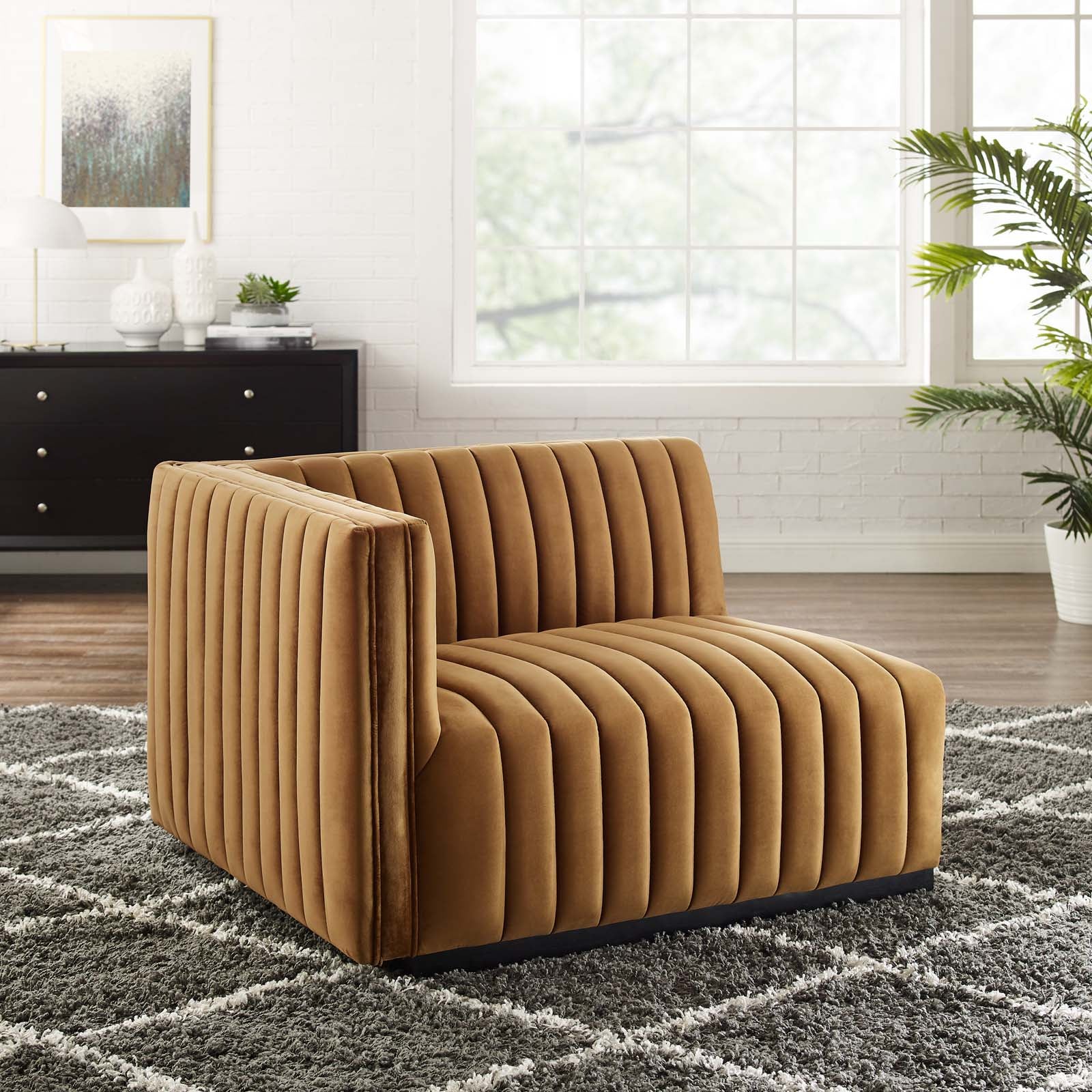  Conjure Channel Tufted Performance Velvet Left-Arm Chair By Modway - EEI-5490 