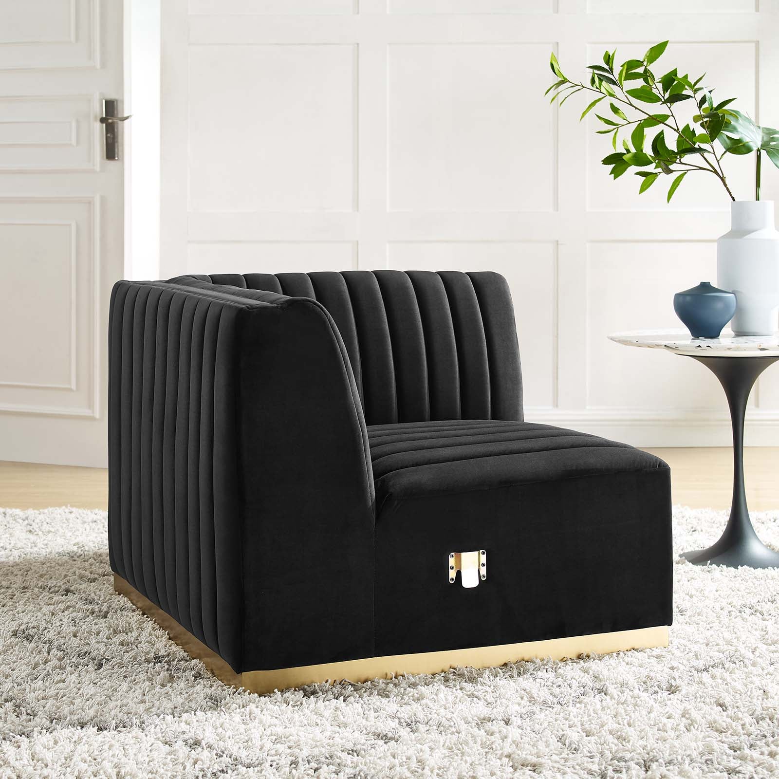  Conjure Channel Tufted Performance Velvet Right Corner Chair By Modway - EEI-5506 