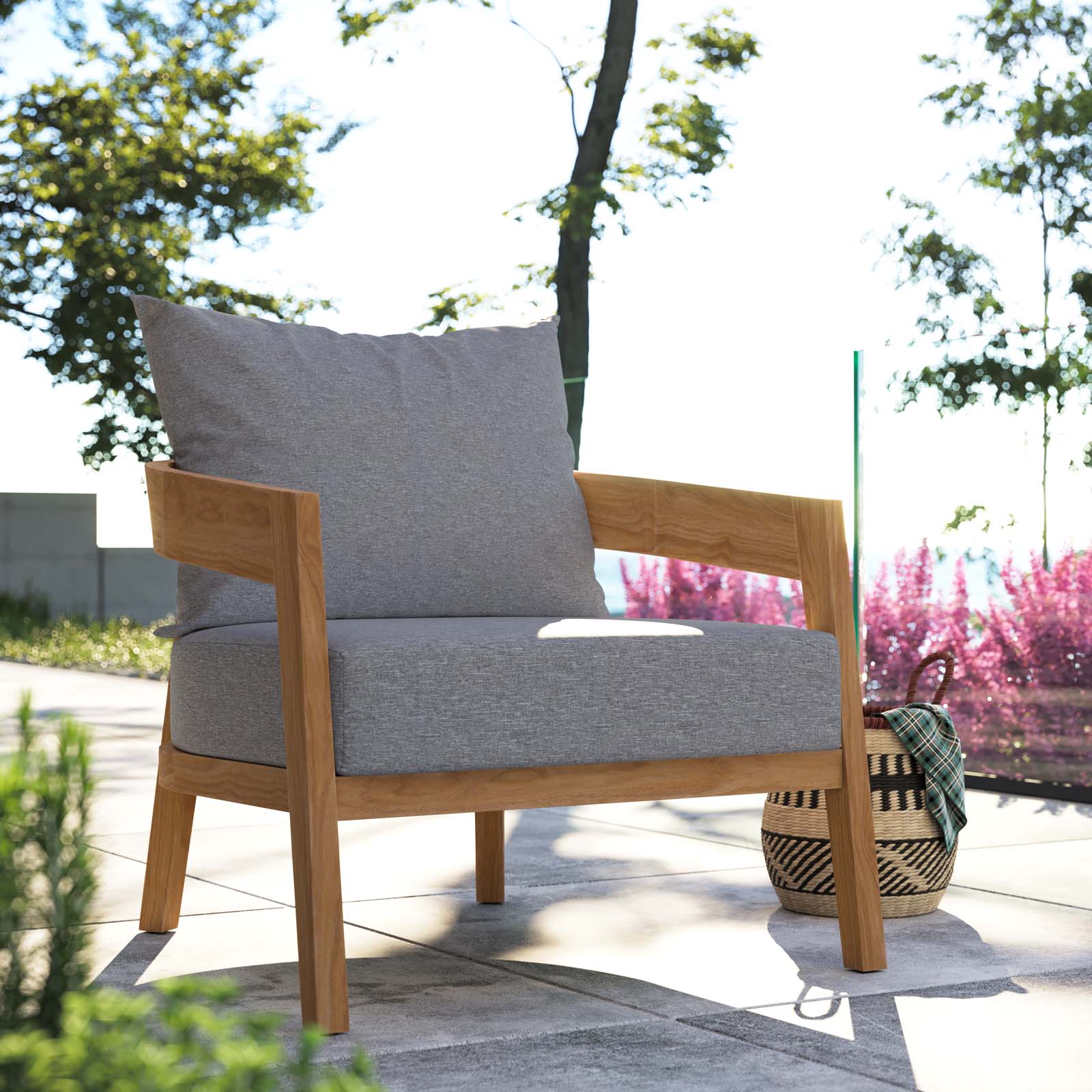  Brisbane Teak Wood Outdoor Patio Armchair By Modway - EEI-5602 