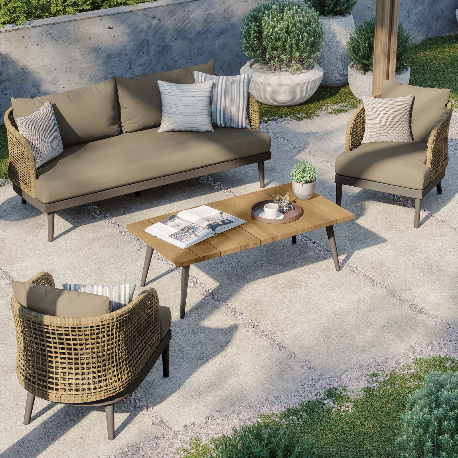  Meadow 4-Piece Outdoor Patio Set By Modway - EEI-5672 