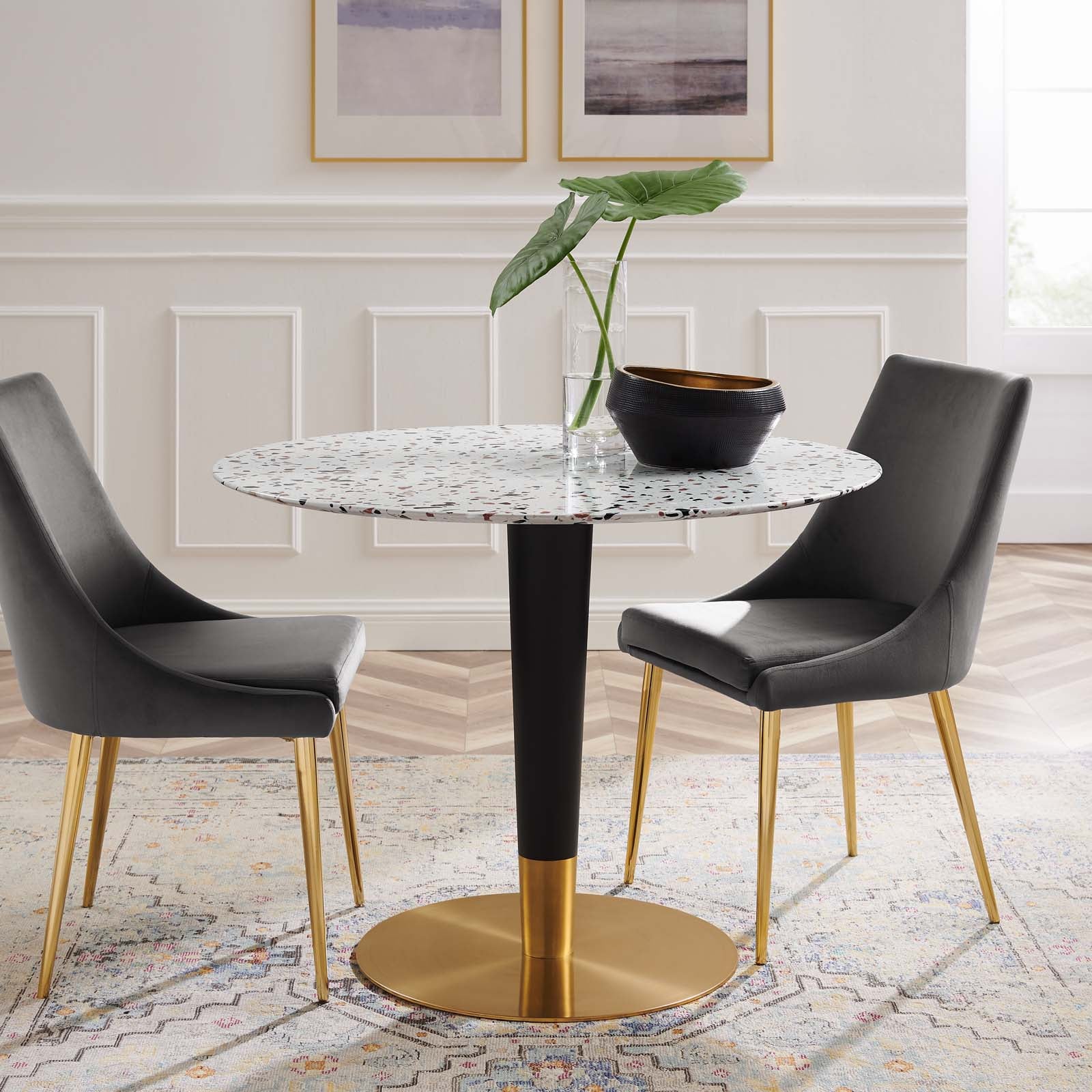  Zinque 40" Round Terrazzo Dining Table By Modway - EEI-5727 